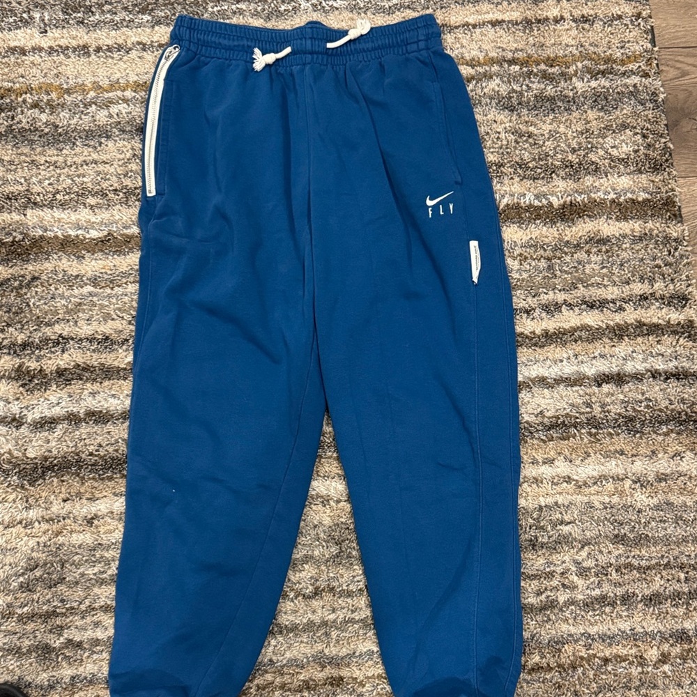 Nike Kids Blue Joggers with White Accents